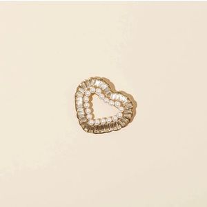 Stoney Clover Lane Heart Pearl Brooch